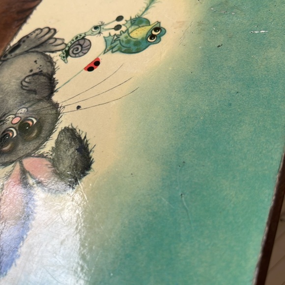 VTG 1960’s George Buckett Dachshund dog bunny & animal friends laminate picture - Picture 7 of 8